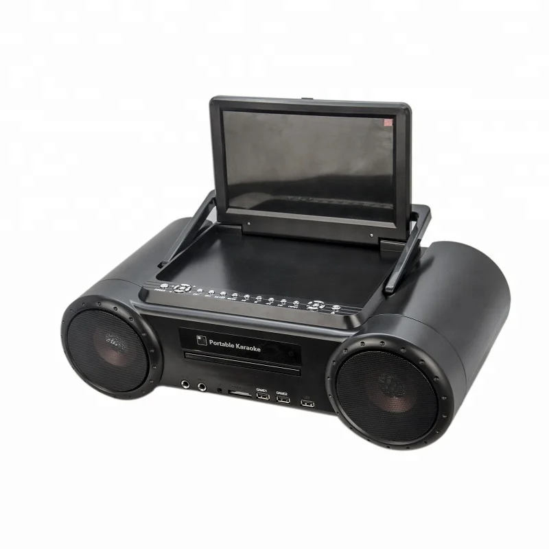 Portable DVD Player With Karaoke Analog TV FM USB TF Card Slot 9inch Home DVD Radio