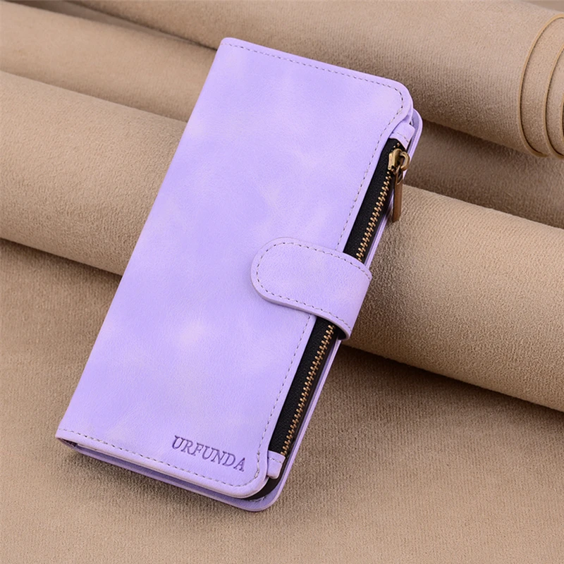 Leather Flip Wallet Phone Case - Universal Fit