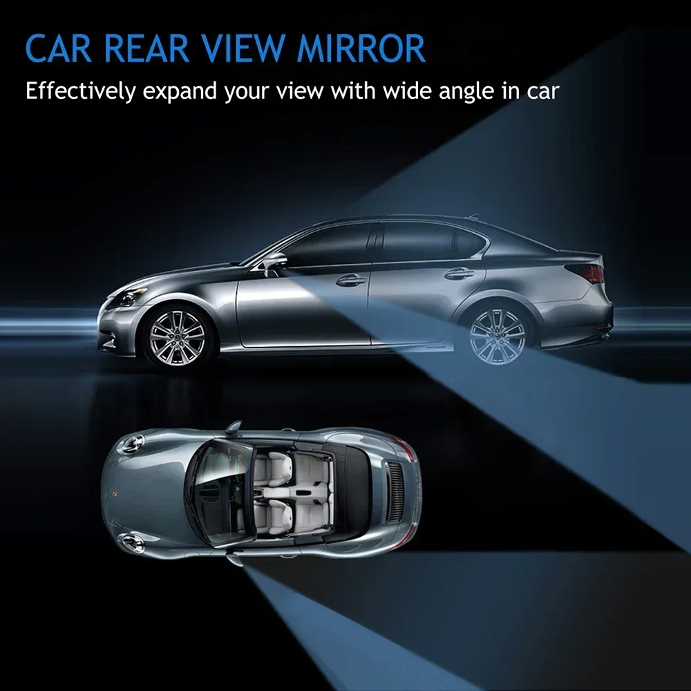 2Pc Car Mirror Auto 360 Wide Angle Round Convex Mirror Car Vehicle Side Blindspot Blind Spot Mirror Small Round RearView Mirror
