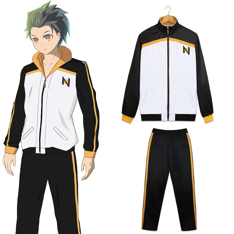 

Re: Zero kara Hajimeru Isekai Seikatsu zipper Coat Pants Suit Subaru Natsuki Cosplay Jacket Halloween Costume Sportswear