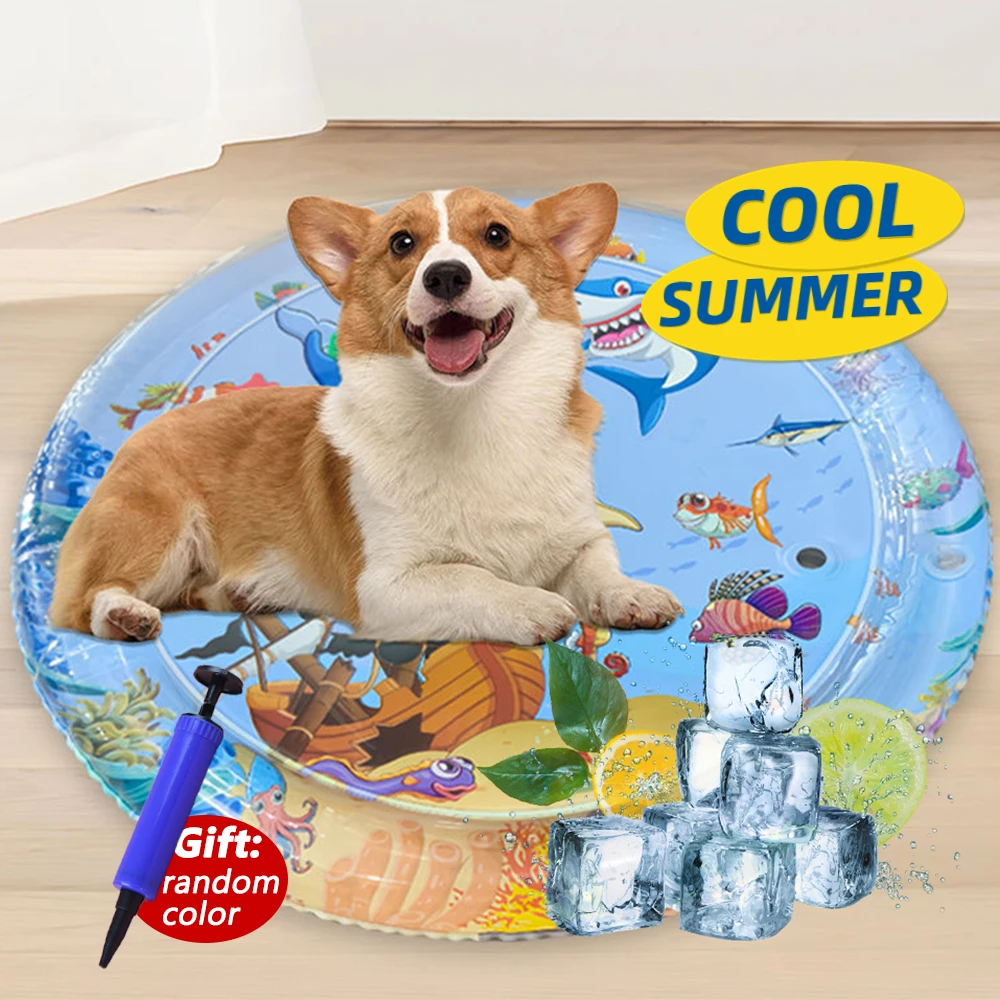 Summer Cooling Pet Water Bed Cushion Ice Pad Dog Sleeping Square Mat For Puppy Dogs Cats Pet Kennel