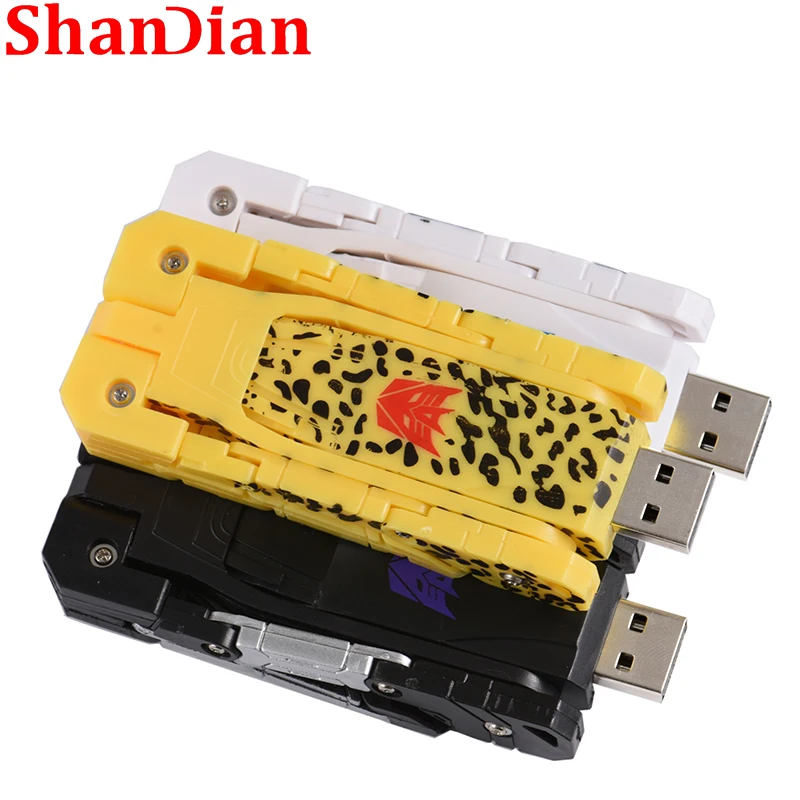 Transformers Flash Drive 64GB 3 Models Pen Drives 32GB Black Memory Stick 16GB White U Disk 8GB Yellow USB 2.0 Plastic 4GB |