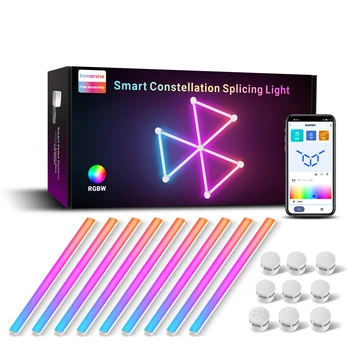 RGB LED 벽 램프 스마트 와이파이 앱 DIY 무료 접합 분위기 야간 조명, 음악 리듬 TV 백라이트 침실 게임 장식 벽 램프
