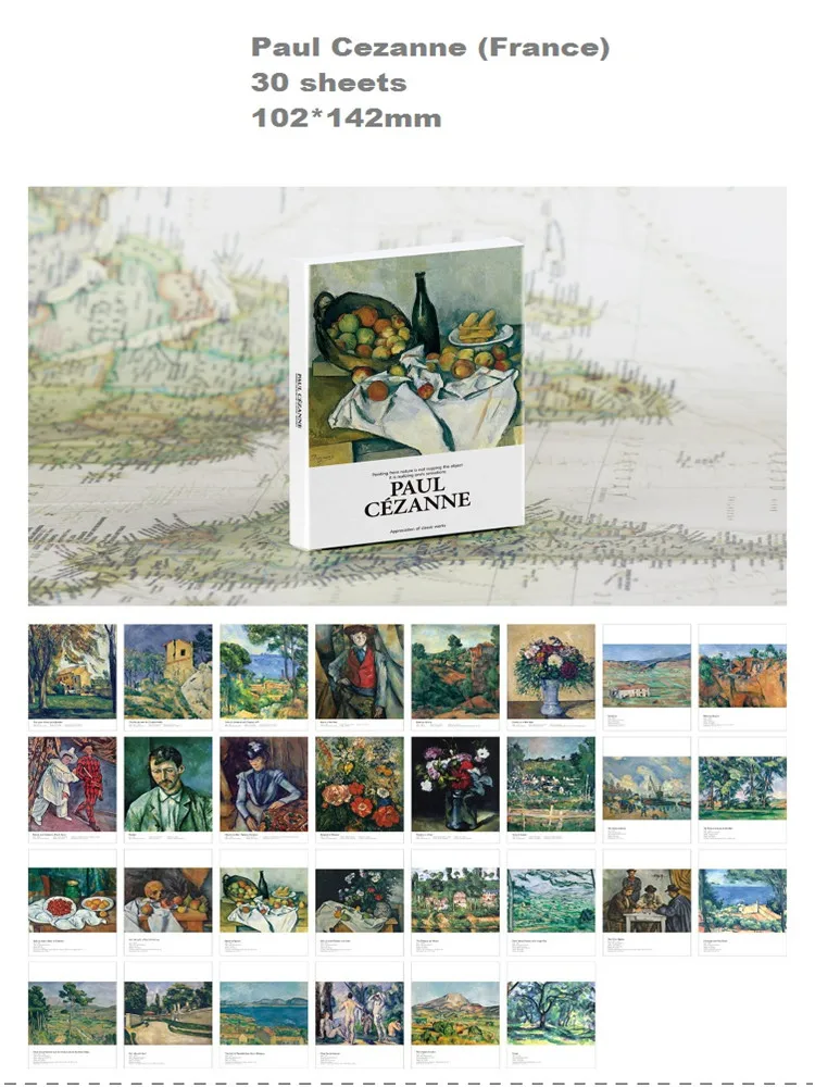 Wholesale Boxed Postcards Art Theme Greeting Message