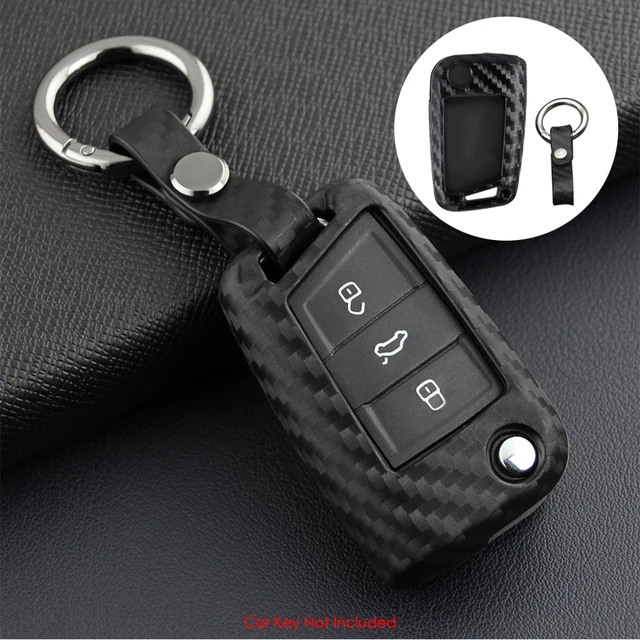 Car Key Fob Case Cover Holder Shell Fob For Volkswagen Polo MK6 2018-2019 Car  Remote Key Pouch Bag Key Chain Buckle - AliExpress