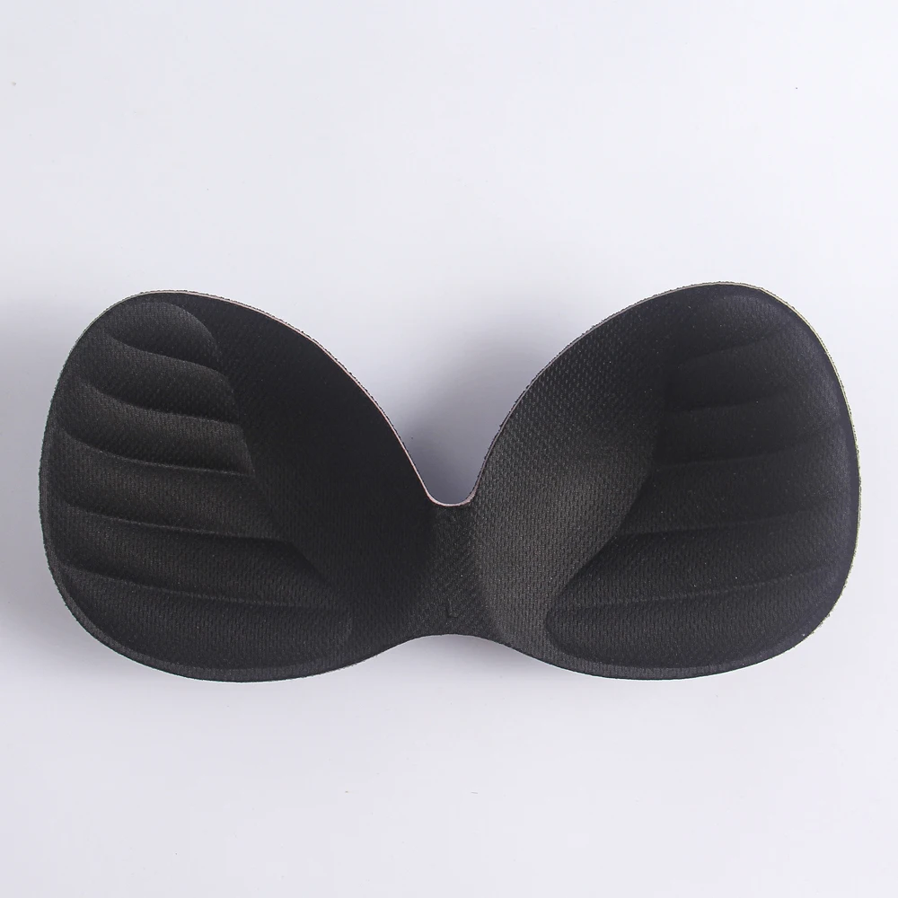 Generic 4Pcs Women Bra Pads Inserts Push Up Thick Invisible Reusable Black  @ Best Price Online