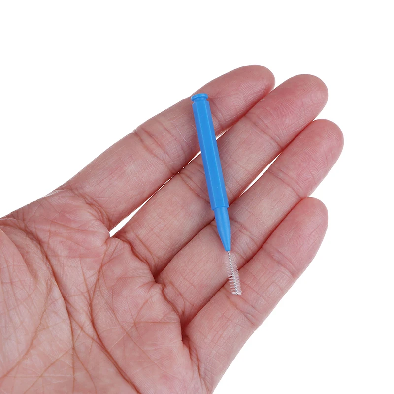 ● 30개입 I형 푸시풀 치간칫솔 0.6-1.5mm 치아 사이 청소 구강 관리 교정용 I형 치실