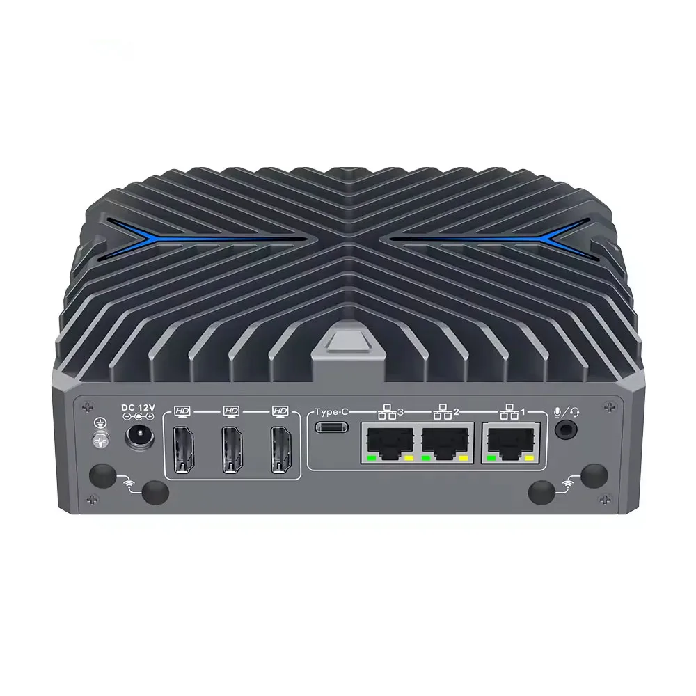 Partaker Industrial PC 14th Gen Ultra 5 125U Ultra 7 155U Win11 Pro 4K 3 x HD 3 x LAN Type-C Digital Signage Fanless AI Mini PC 5