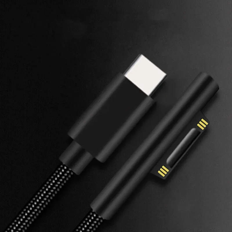 1m 65W 15V 3A USB Type-C Power Supply for Microsoft Surface Pro 3 4 5 6 Go PD Charging Adapter Cable DC Fast Charger Tablet