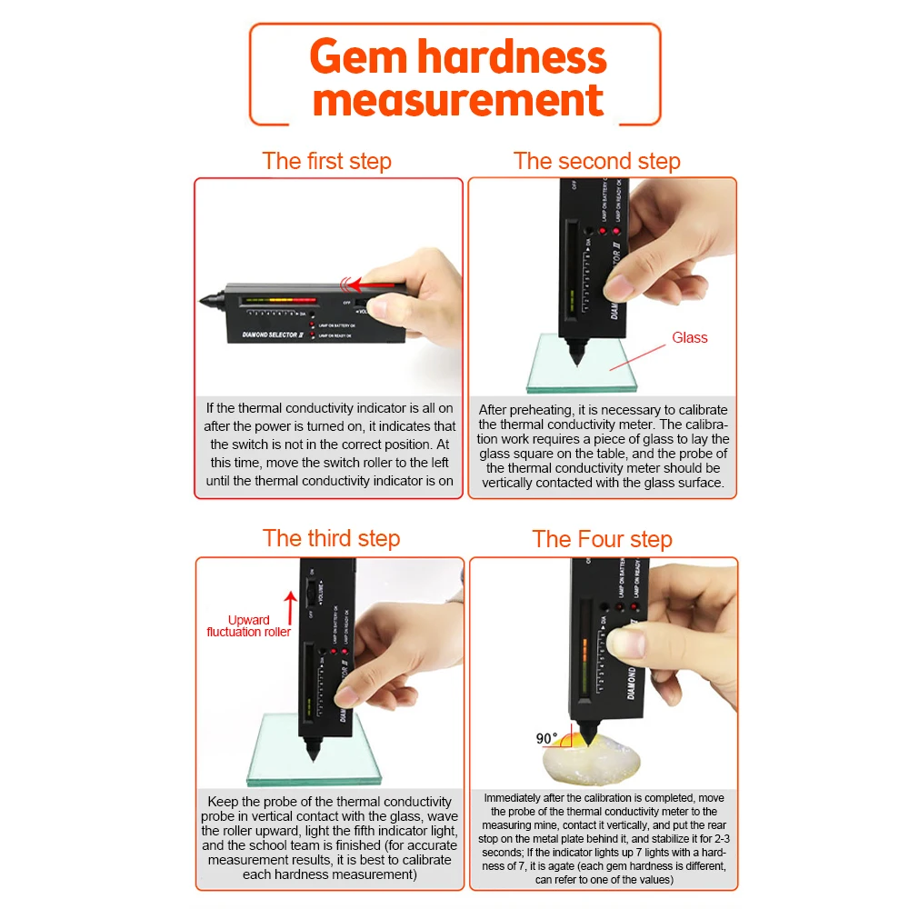 Second-generation thermal conductivity meter drill measuring pen hardness discriminator Diamond authenticity jade crystal tool diamond tester hardness tester