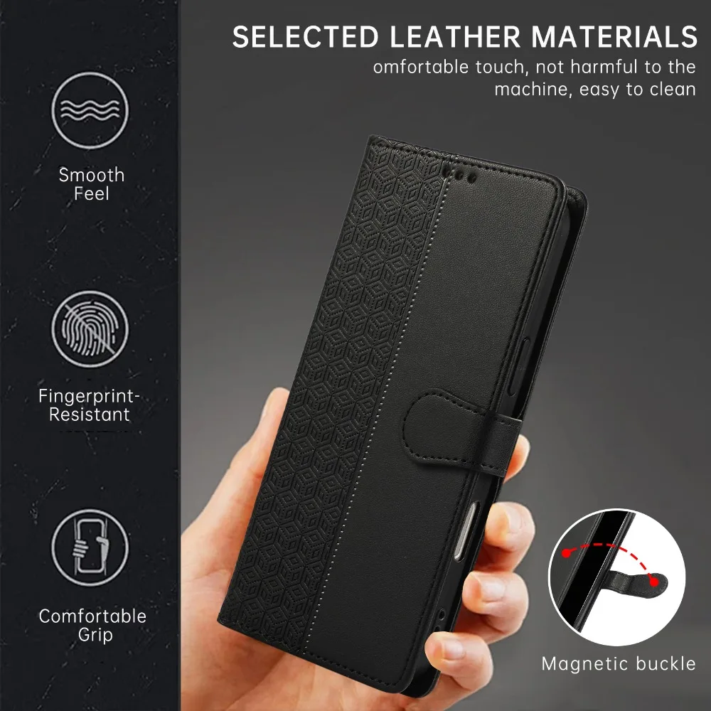 Leder-Schutzhülle für iPhone 13 12 Mini 16 15 14 11 Pro Max XS XR 8 Plus, Geldbörse mit Handschlaufe und Kartenhalter_voghion.com