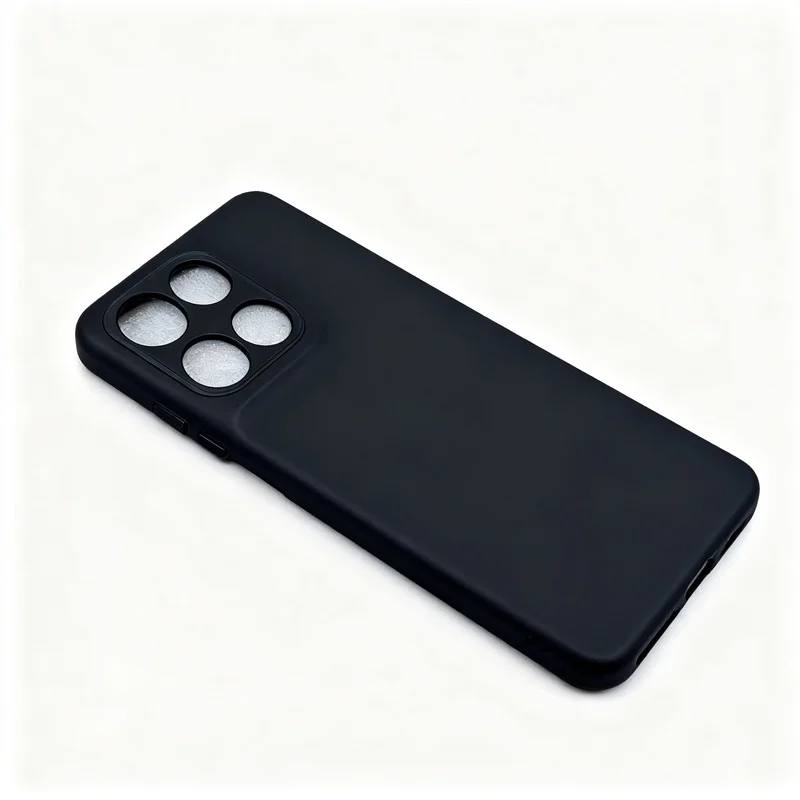 Slim Black Matte Silicone Case - Soft TPU Bumper Protective Cover