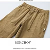 2025 Spring New 100% Cotton Casual Cargo Pants for Men Clothing Drawstring Solid Color Men Trousers YL905 4