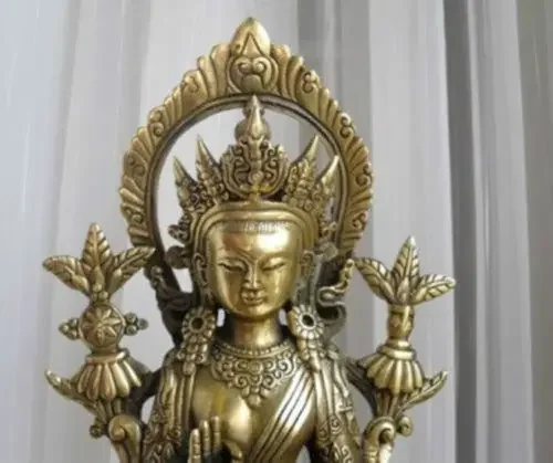11.8''Tibet Tibetan bronze Maitreya buddha statue