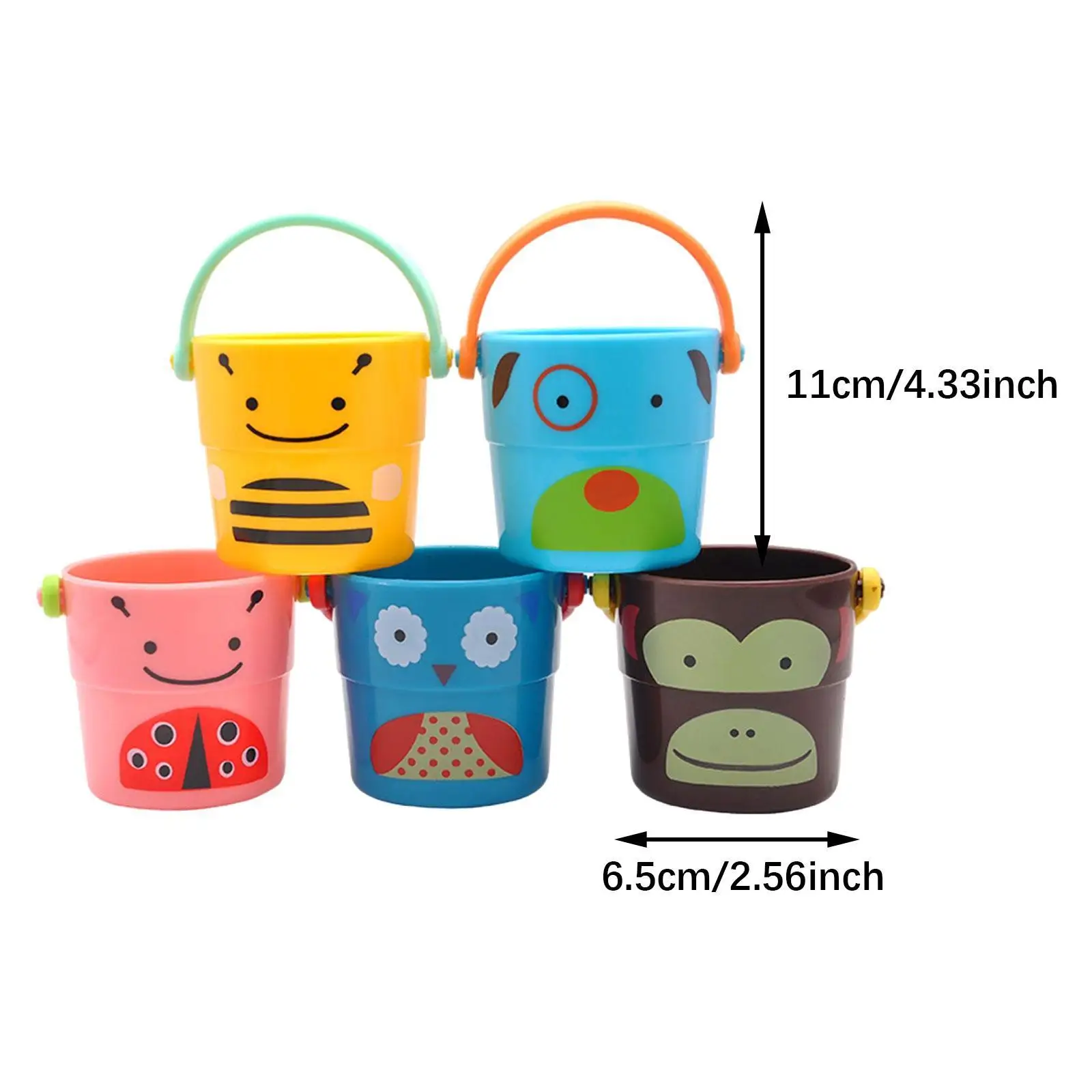 5 Pieces Baby Bath Shower Bucket Water Toys Kids Bathtub Toy for Girls Boys