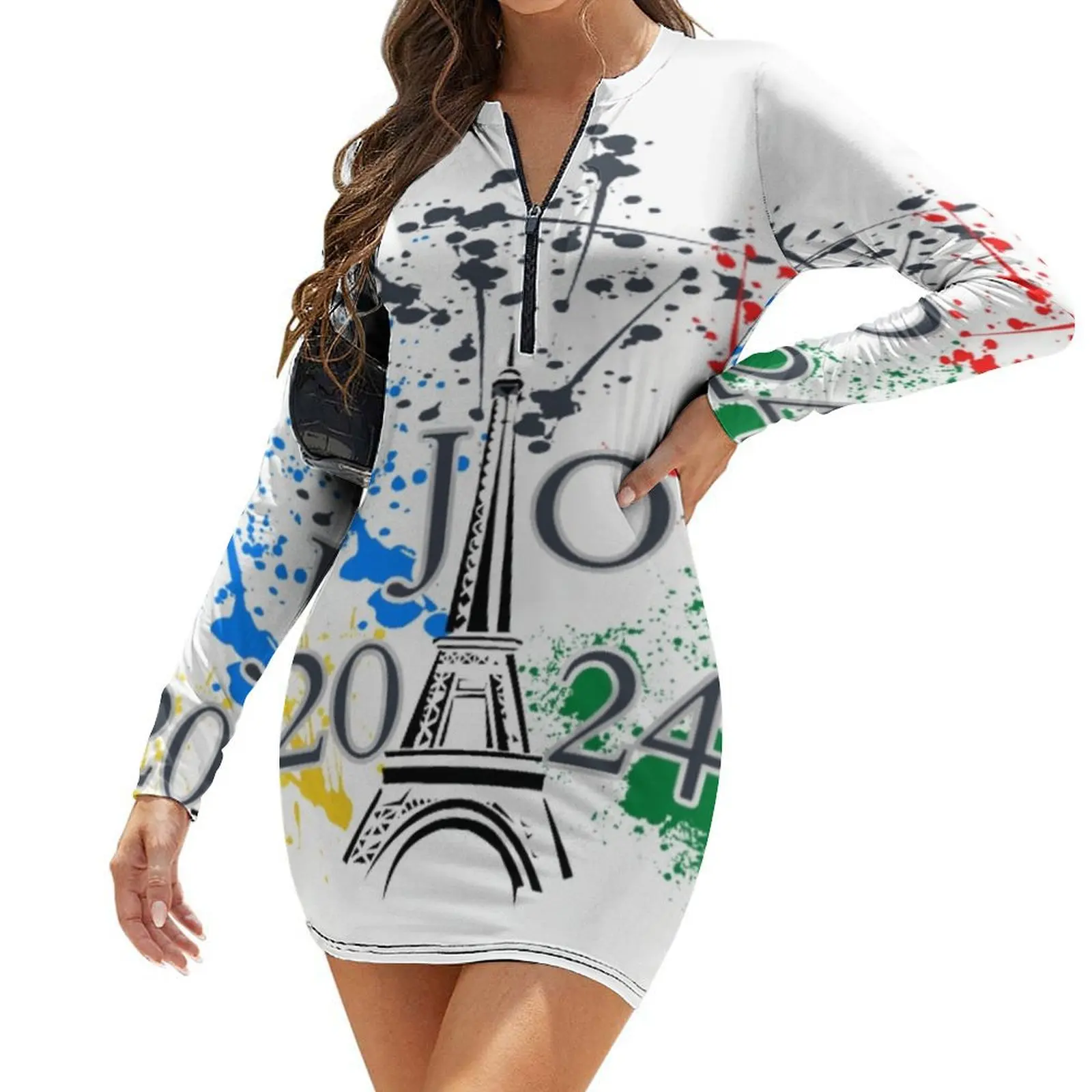 

JO 2024 Long-Sleeve Bodycon Dress evening dress ladies women clothes