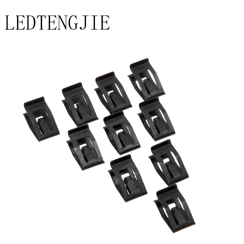 

LEDTENGJIE 10 шт. черный зажим для отделки приборной панели Автомобильный держатель передней консоли металлический держатель для приборной панели зажим для Ford Mazda Audi Toyota