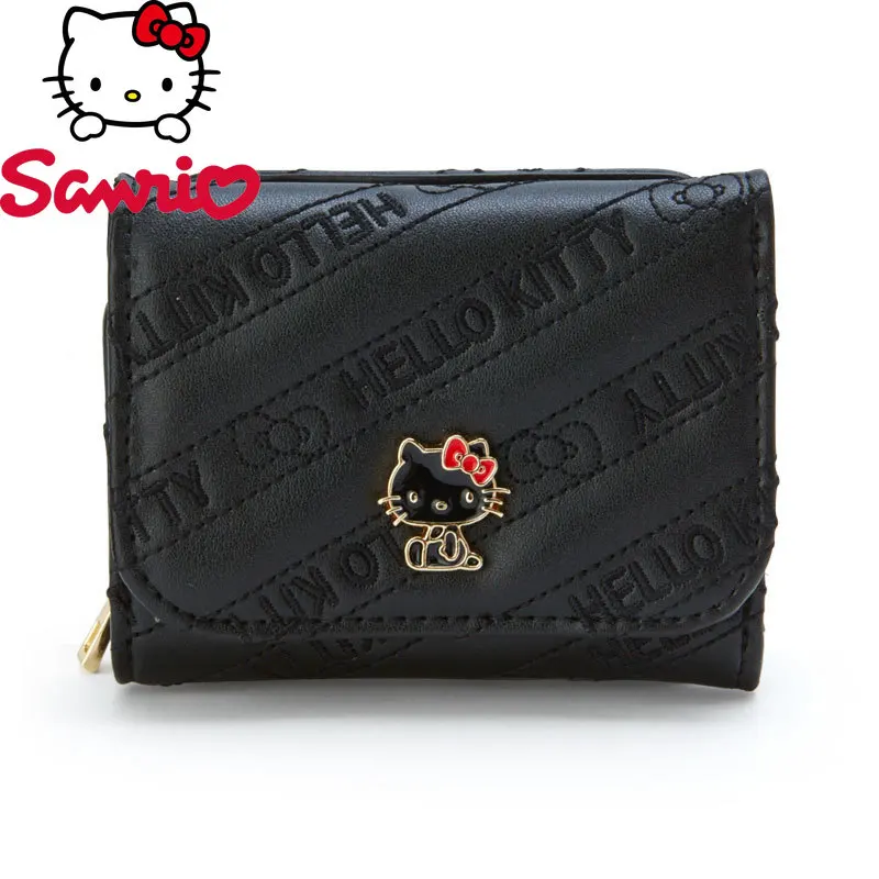 Sanrio Hello Kitty New Women's Wallet Luxury Brand Short Zero Wallet Cartoon Cute Girls' Wallet Large Capacity Multi Card Slot