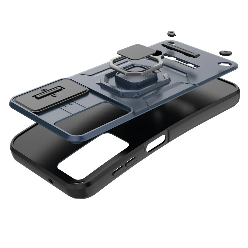 Armor Ring Holder Cover with Slide Camera Protection