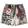 Summer New Men's Shorts Rose Design Casual Shorts Street Hip Hop Fitness Quick Dry Mesh Fabric Breathable Embroidered Shorts 1