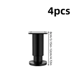 Set of 4 Adjustable Support Legs for Cabinets and Tables with Stable Foot Support (8 - 12cm - 4pcs)