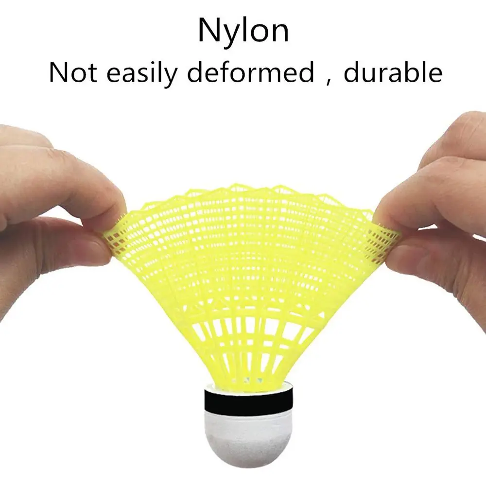 Nylon Badminton Shuttlecocks with Great Stability Durability Indoor Outdoor Sports Training Balls Homehold Training Balls