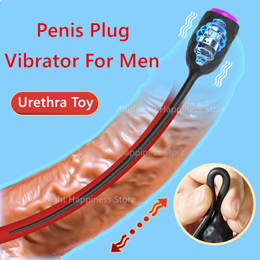 Penis Sex Toys Rod Vibrator Urethra Plug Urethral Dilator for Men Ejaculation Delay