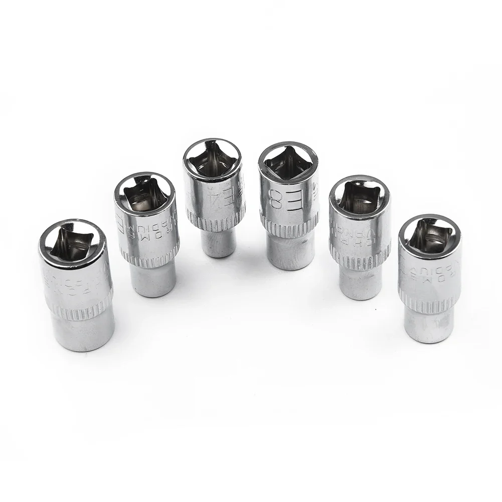 

Dependable 6pcs 14 Inch Torx Star Female Bit E Socket Set For All Your Bolting Needs, Chrome Treatment For Enhanced Strength