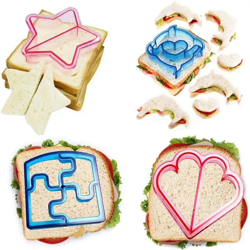 

Sandwich Cutter Set Stainless Steel Sandwich maker Pentagram Butterfly Shaped Bread Cookies cutter Mold Kitchen Accessories