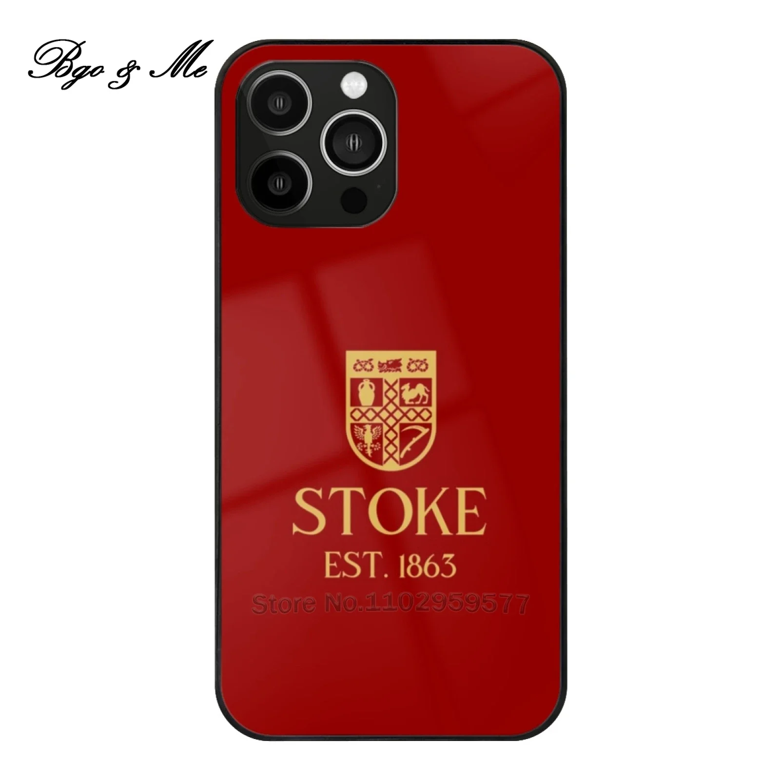 Custodia Per Telefono In Tpu In Vetro Temperato Stoke City Gold Per Iphone 15 14 13 Pro Max Cover City Stoke