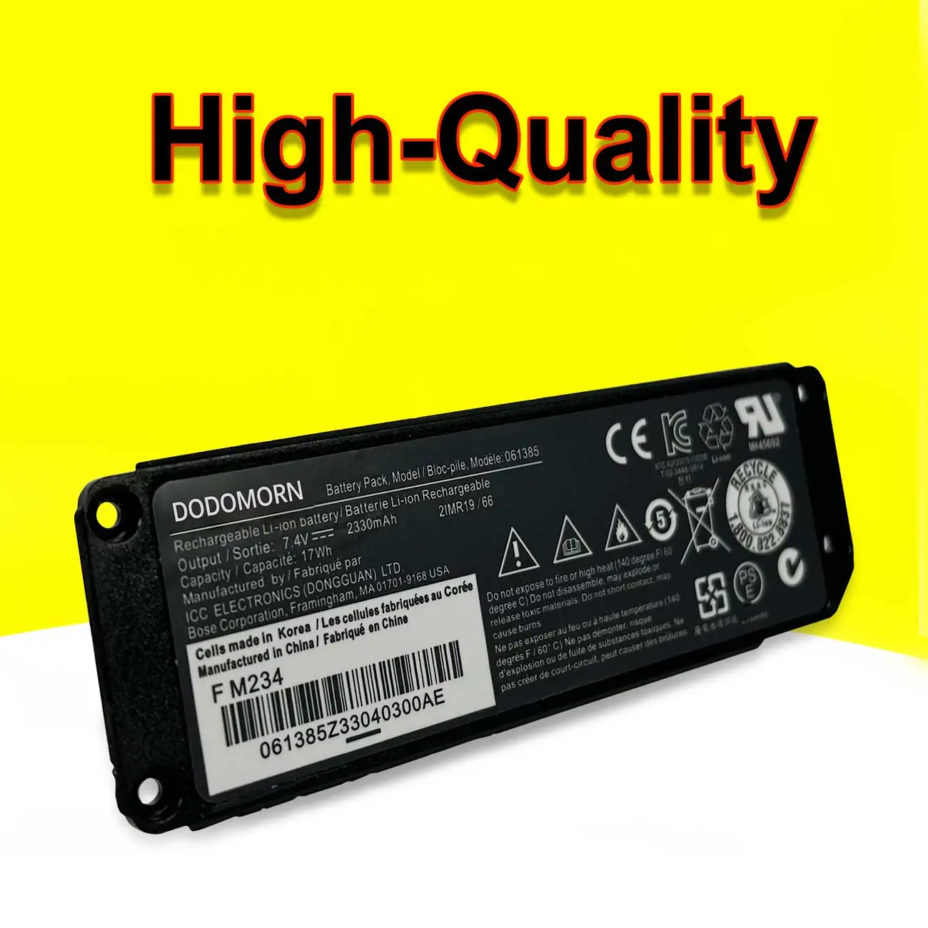 Bateria para Bose Soundlink Mini Alto-falante Bluetooth em Stock Alta Qualidade 2330mah 061384 061386 061385 2imr19 66 7.4v 17wh - Imagem 6