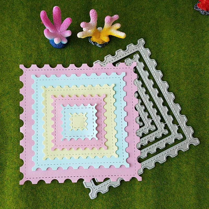 

New 6 Pcs Lace Square photo album box metal cutting die mould scrapbook decoration embossed photo album decoration card making