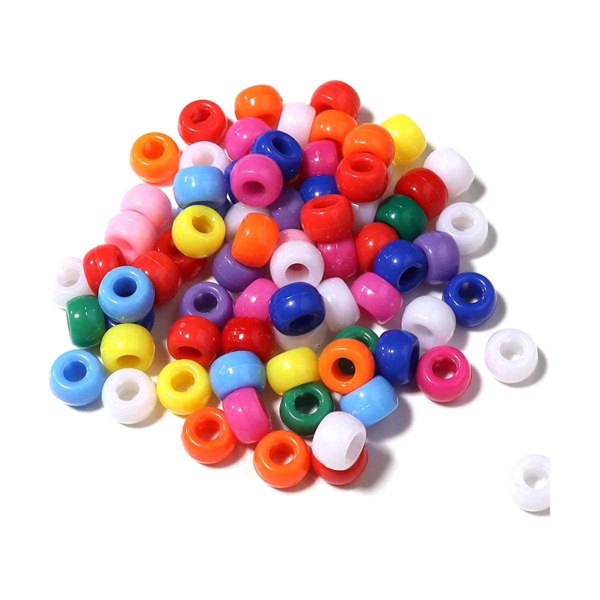 Kandi Beads Bulk For Diy Crafting Jewelry Making Kandi Bracelets 6x9mm  About 1800pcs,transparent