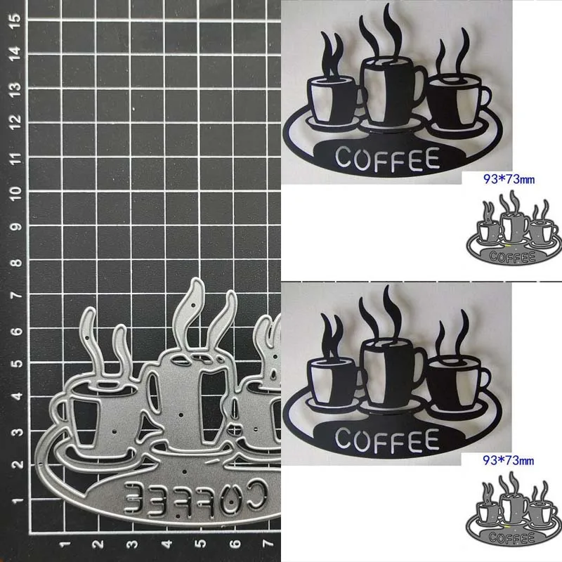 

coffee diy metal cutting dies decoration Scrapbook paper craft knife mould blade punch stencils dies