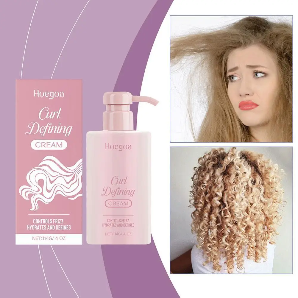 Curl Defining Cream Control Frizz Moisturizing Smooth Curly Hair Care Products Improve Volume Reduce Broken Hair Styling Lotion