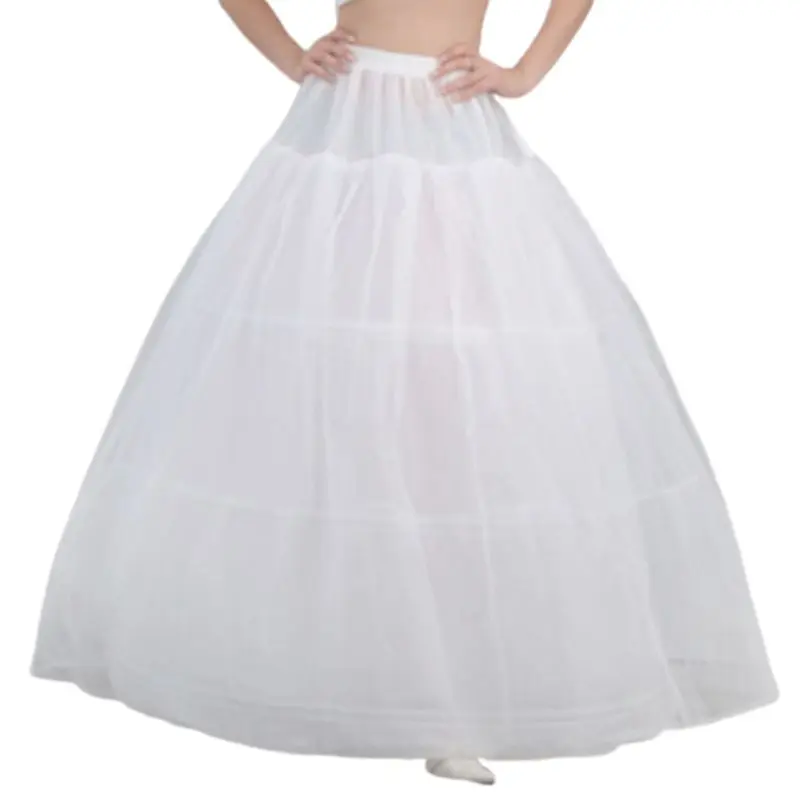 Bride bridal wedding dress support petticoat 3 hoops 1 layer gauze skirt women's skirt lining lining Christmas surprise