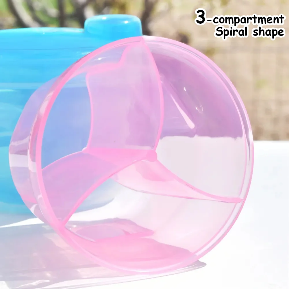 1PC Baby Portable Outdoor Milk Powder ContainerIndividual 3-layer Rotating Milk Powder Storage Dry Box