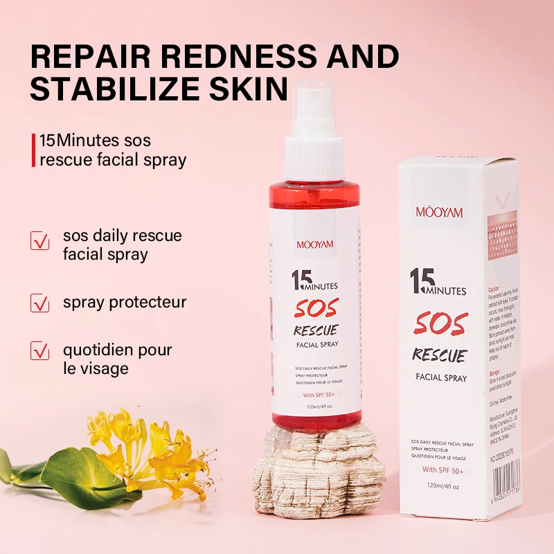 Face Sunscreen Toner Spray Rescue Facial Spray Fade Red Sunscreen Soothing Facecare Water Acne Treatment Moisturizing Skincare