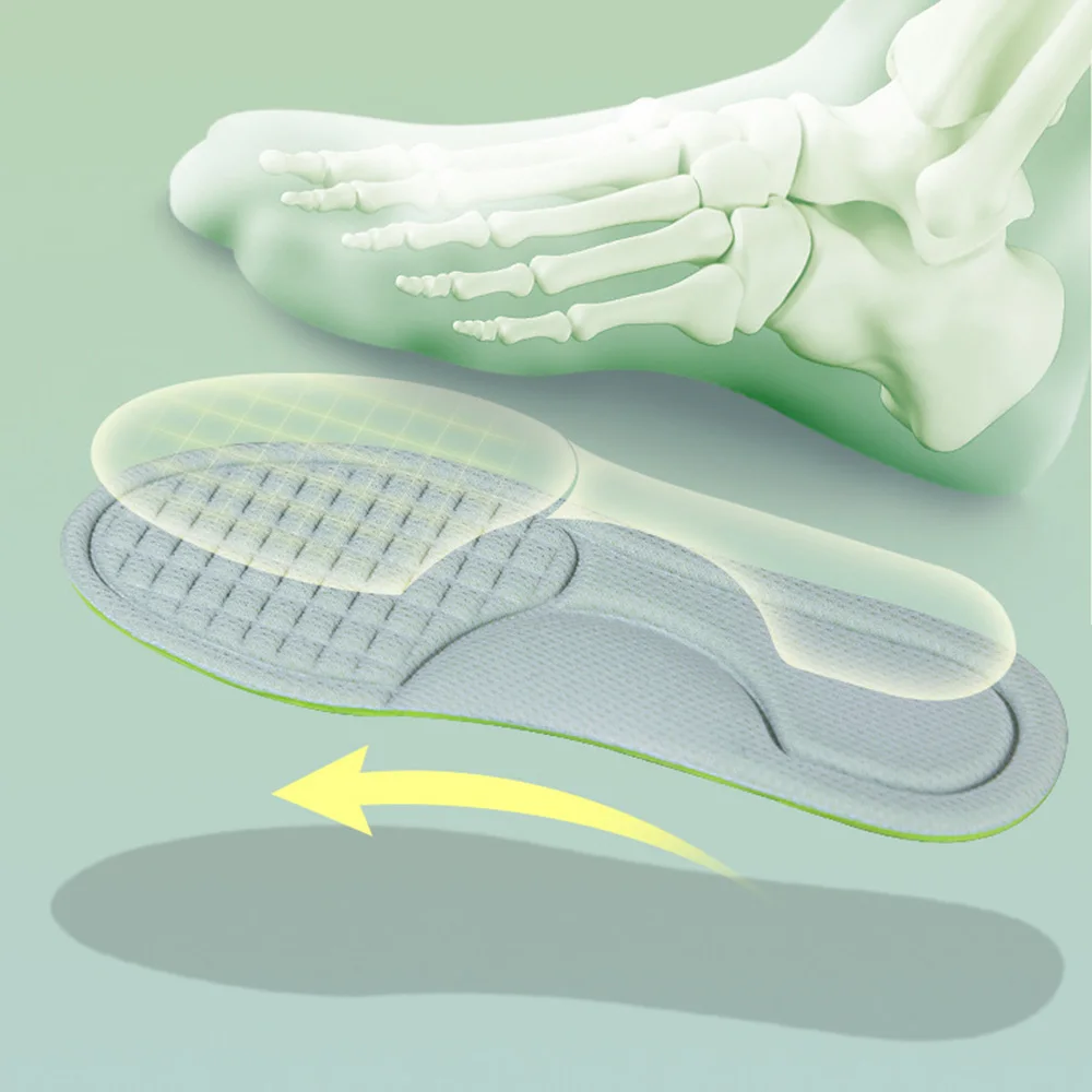 Solette in memory foam Nano 4D Cuscinetti per scarpe deodoranti antibatteriche in carbonio Uomo Donna Sottopiede sportivo Assorbimento del sudore Corsa_voghion.com