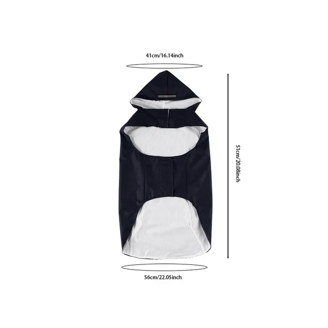 Dog Raincoat Waterproof Hoodie Jacket Rain Poncho Pet Rainwear Clothes with Reflective Stripe for All Sizes Big Puppies 6