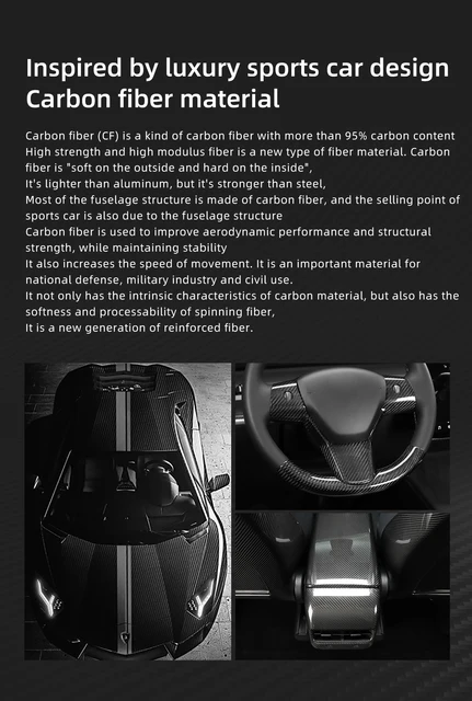 Für Tesla Modell 3 ModelY 2021-2023 Auto Lenkrad Dashboard Zentrum Steuer  Dekorative Patch Innen Auto Zubehör Model3 - AliExpress