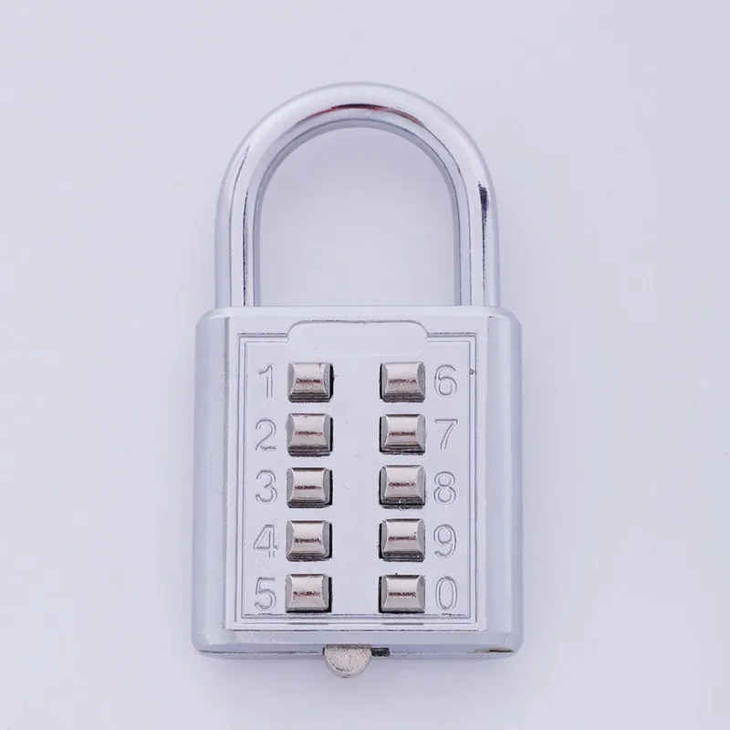 

Anti-Theft Button Combination Padlock Digit Push Password Lock Zinc Alloy Security Lock Suitcase Luggage Coded Lock Cupboard Cab