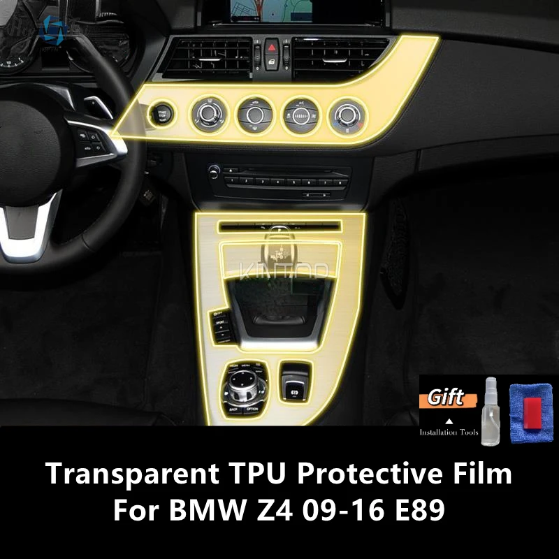 

For BMW Z4 09-16 E89 Car Interior Center Console Transparent TPU Protective Film Anti-scratch Repair Film Accessories Refit