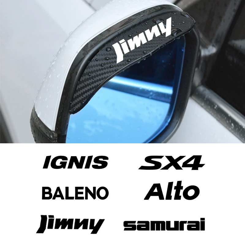 Car Rearview Mirror Rain Visor 2pcs For Suzuki ALTO Jimny IGNIS Baleno SX4 Samurai