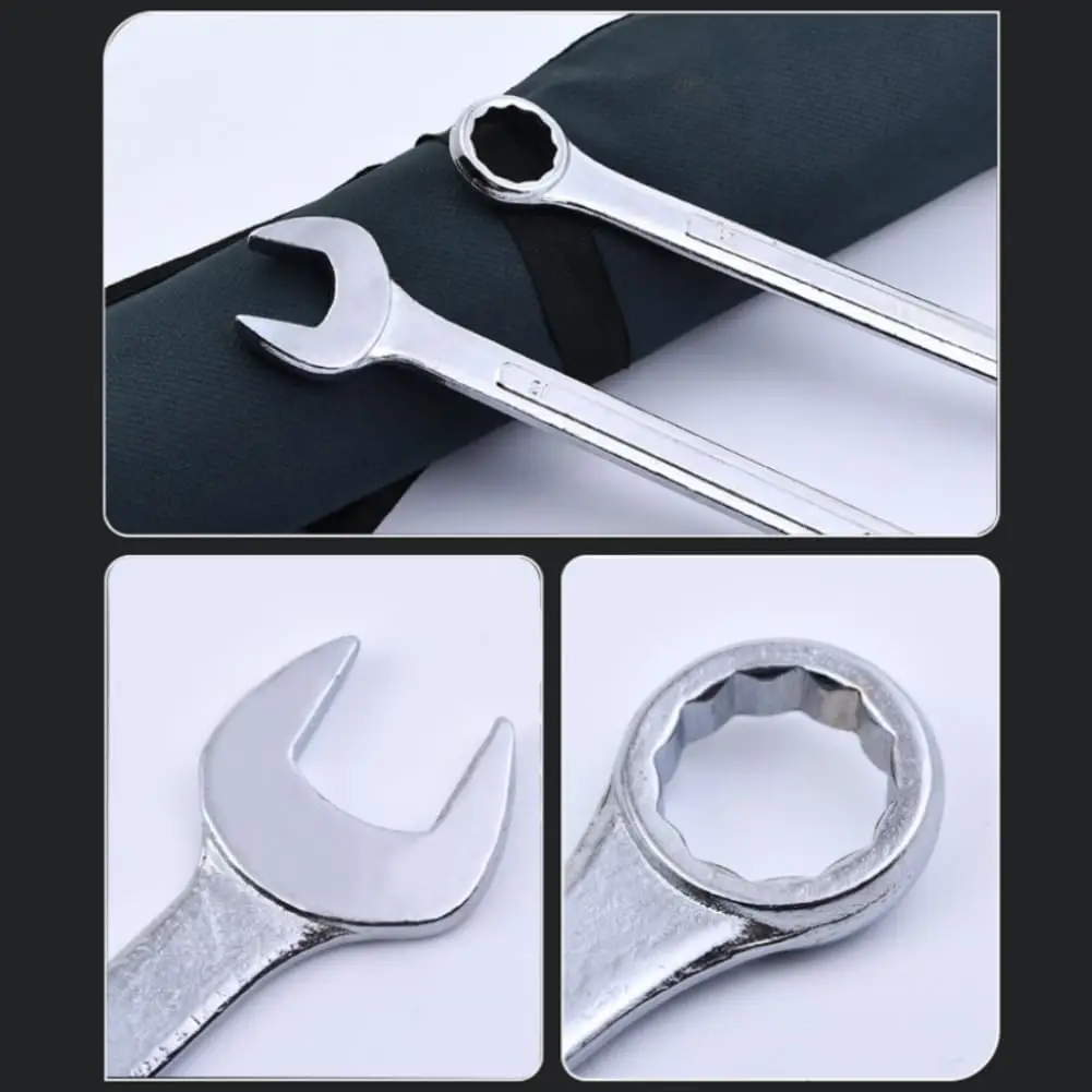 Combination Ratchet Wrench Set Chrome Vanadium Steel Spanner with Bag Multitool Hand Tools Wrench Set Car Repair Tools 4
