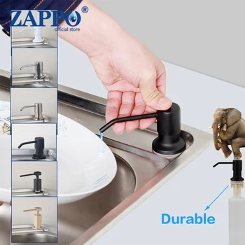 ZAPPO อ่างล้างจานเครื่องจ่ายสบู่เหลวขวดสบู่เหลวสําหรับห้องครัวห้องน้ําผงซักฟอก Liquid Hand Wash Soap Dispenser ปั๊ม 1