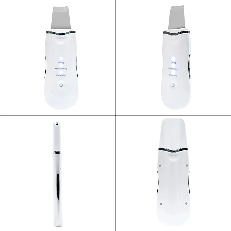 Ultrasonic Face Scrubber Facial Peeling Skin Scrubber Deep Facial Cleaning Spatula Acne Pore Ultrasonic Cleanser