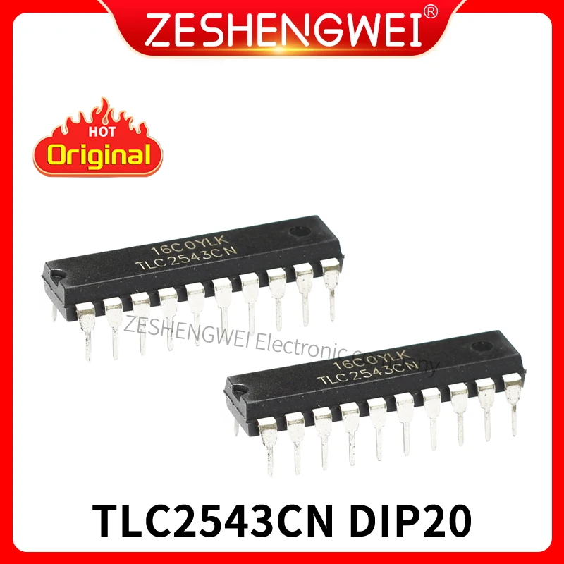 

5Pcs/Lot New Original TLC2543CN TLC2543IN in-line DIP20 analog-to-digital Converter Chip In Stock