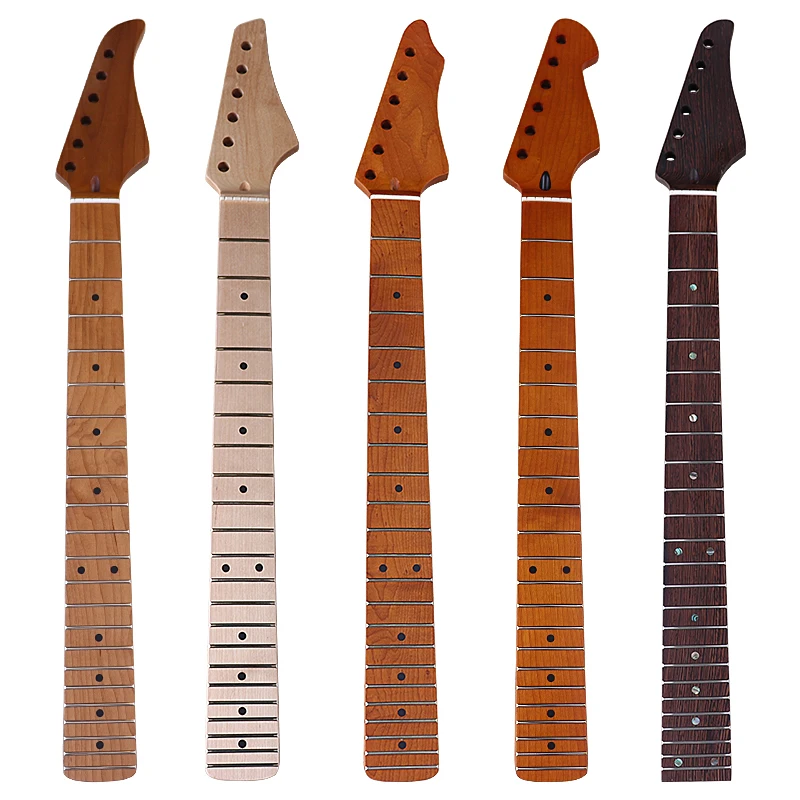 6 String Electric Guitar Neck High Gloss 21 and 22 Frets Full Canada Maple Big Head Small Head Guitar Neck