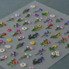 Wildflowers 5D Nail Stickers Embossed Nails Decals Self Adhesive Sliders For Women Decoration 3